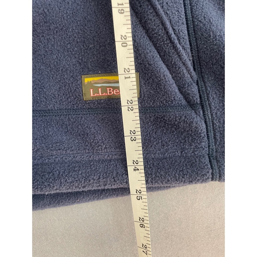 L.L. Bean Women M Fleece Vest Navy Blue Zip Mariners Club‎ Logo Boat Gorpcore * - Picture 9 of 14